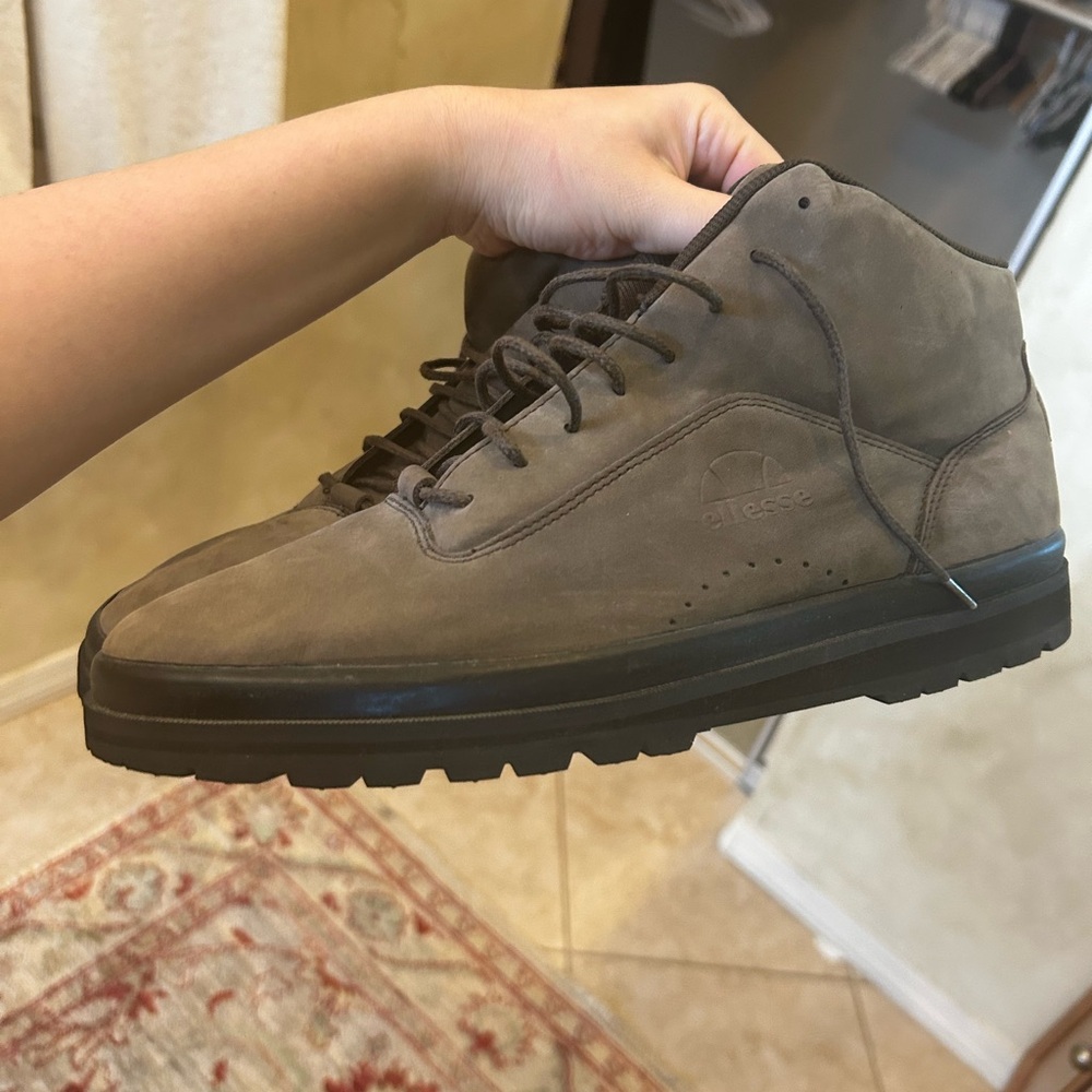 Ellesse Brown Boots Suede Durable Sole Hiking